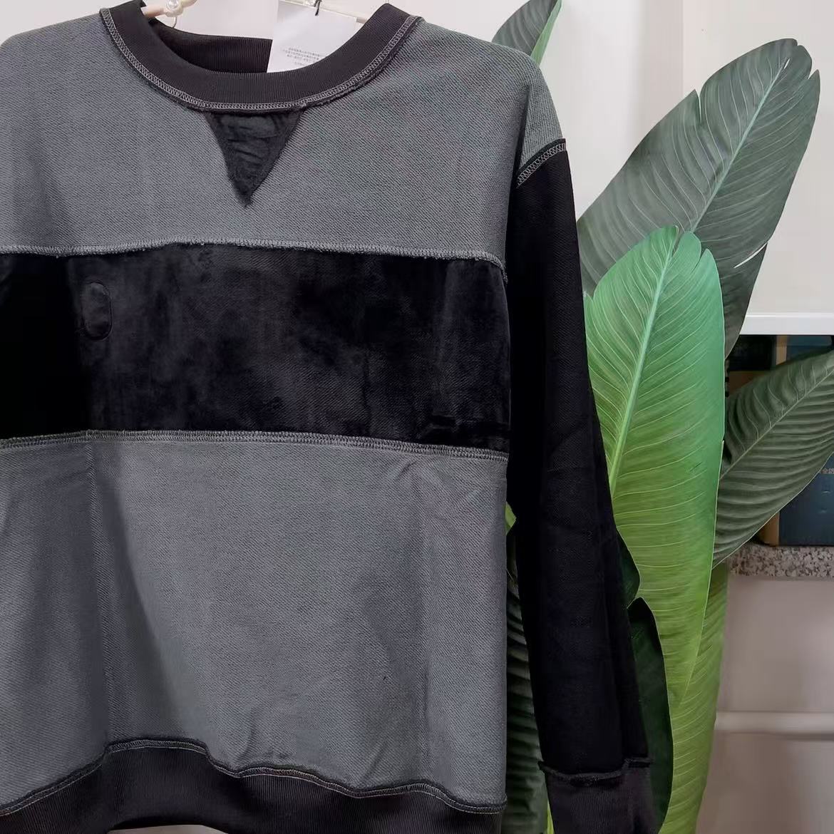 大庆仓满印拼接圆领卫衣库位P1-7