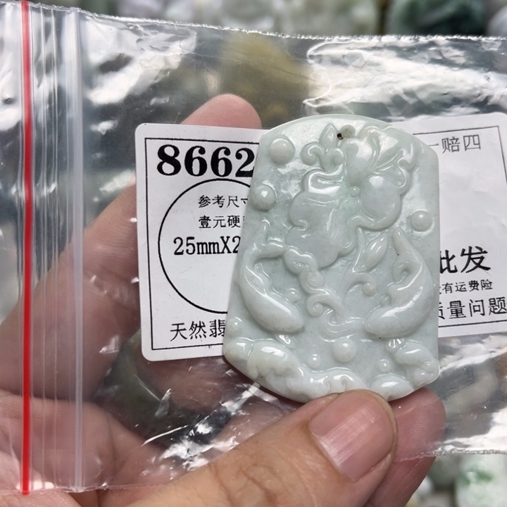 翡翠未镶嵌颈饰8662