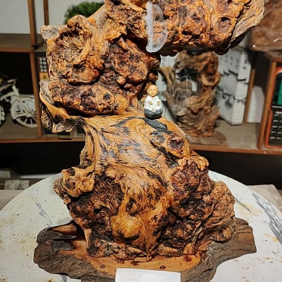 于***V泥塑53北沉香琥珀木天然造型山水