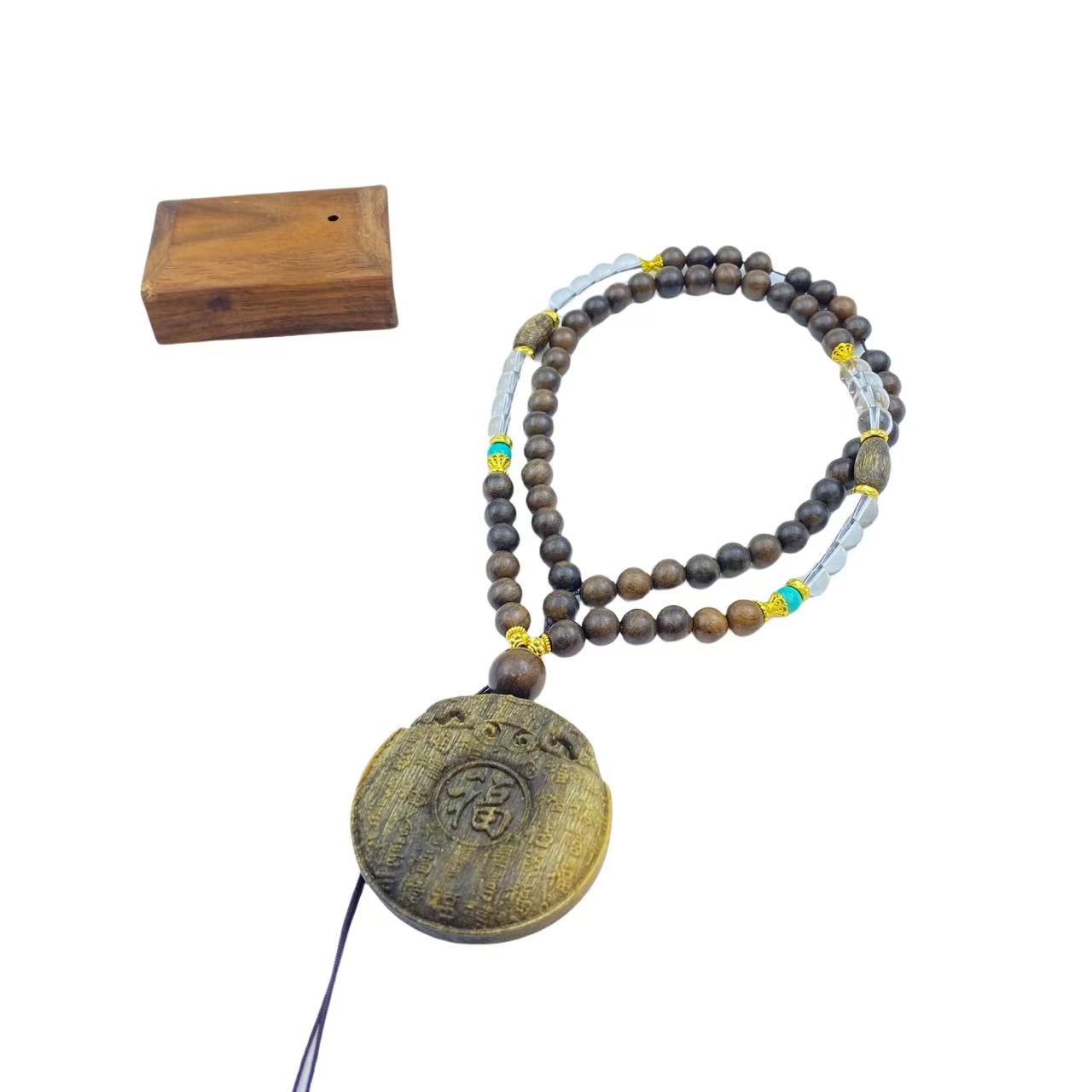 檀木匠心项链X871