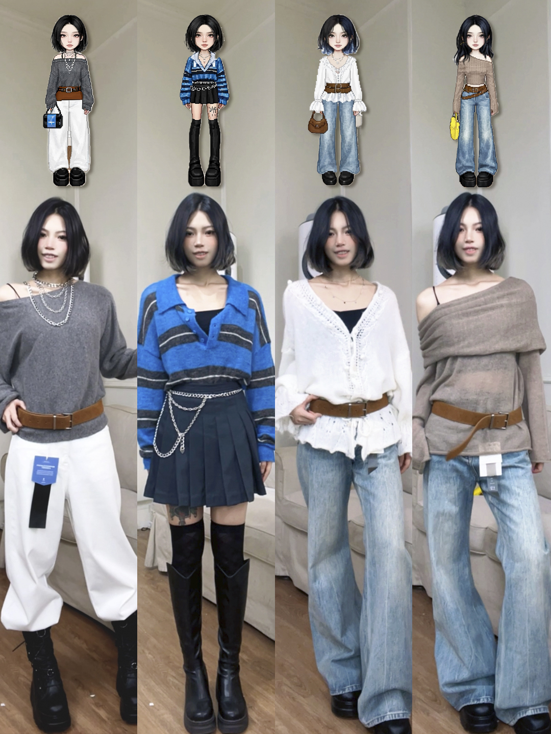 Z-ZOHUI【直播间新人福利3】背心打底T恤秋冬洋气针织时尚设计感