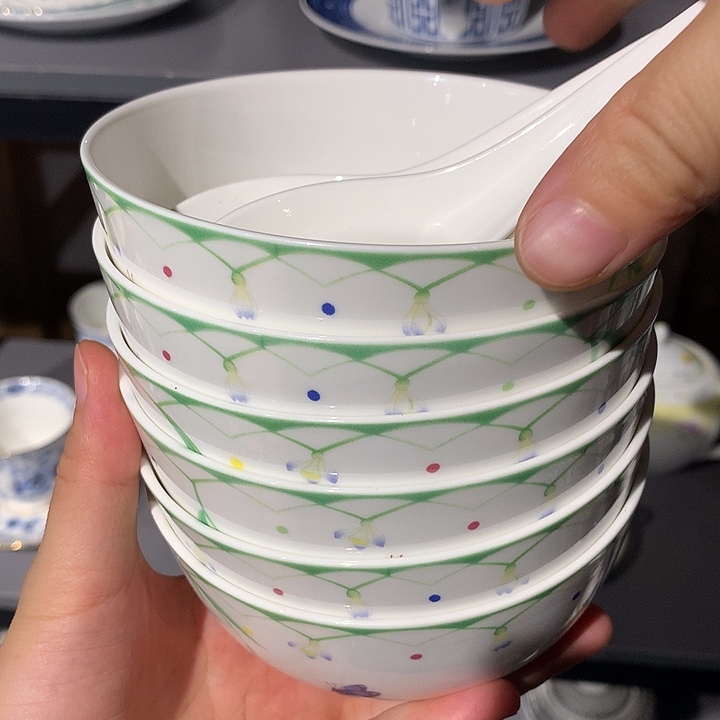 瓷片六碗六勺六碗六勺