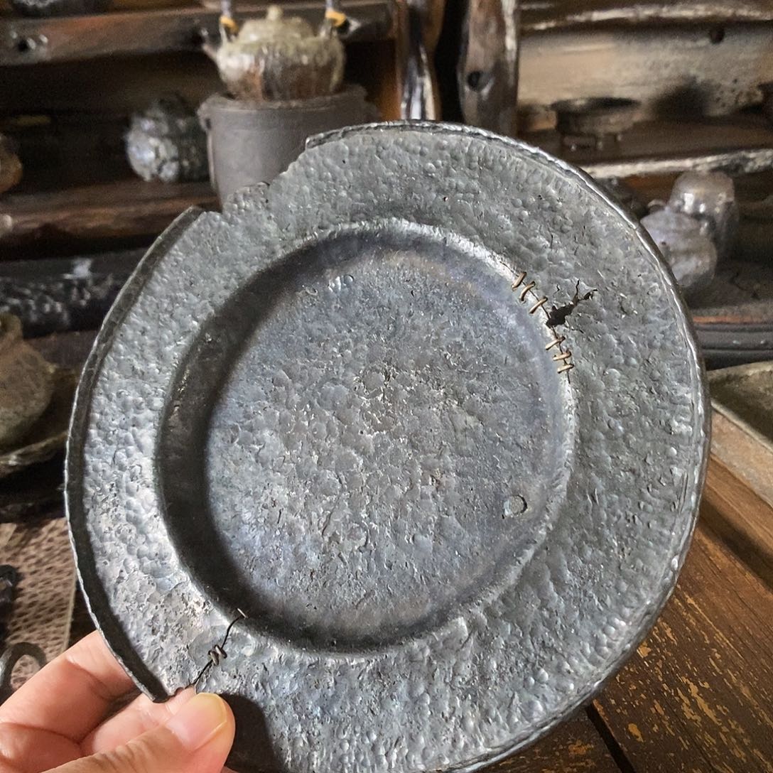 手工制作柴烧茶具