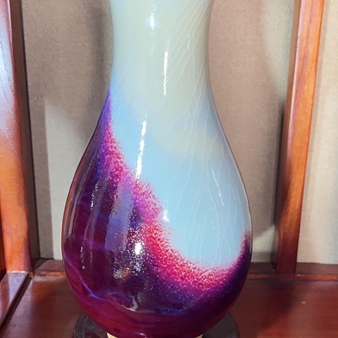 瓷片小**味钧瓷手工艺品杯子