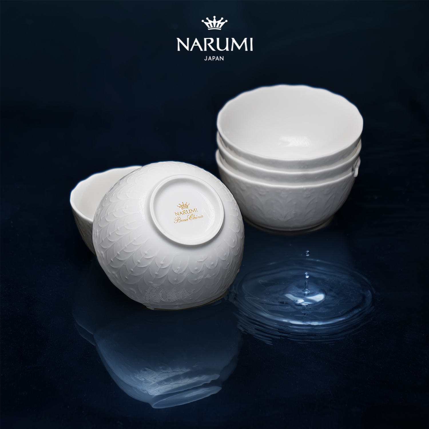 NARUMI/鸣海日本Silky White系列11cm碗5只礼盒装骨瓷9968-21625G