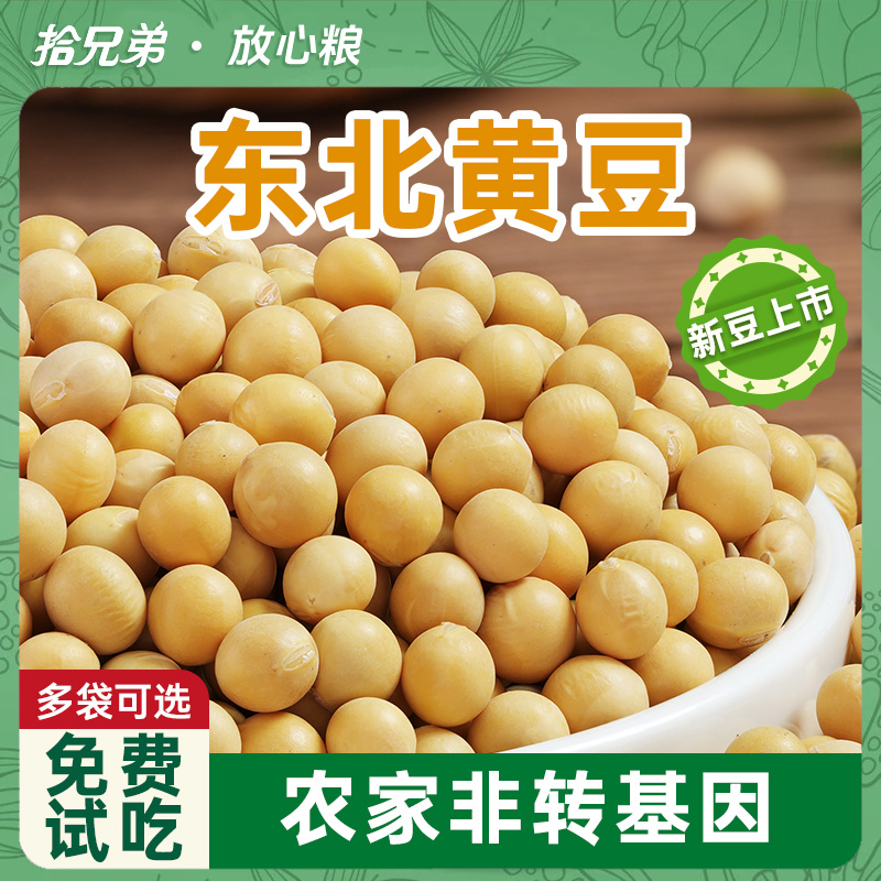 拾兄弟东北黄豆农家自种老品种新货杂粮非转基因打豆浆生豆芽专用