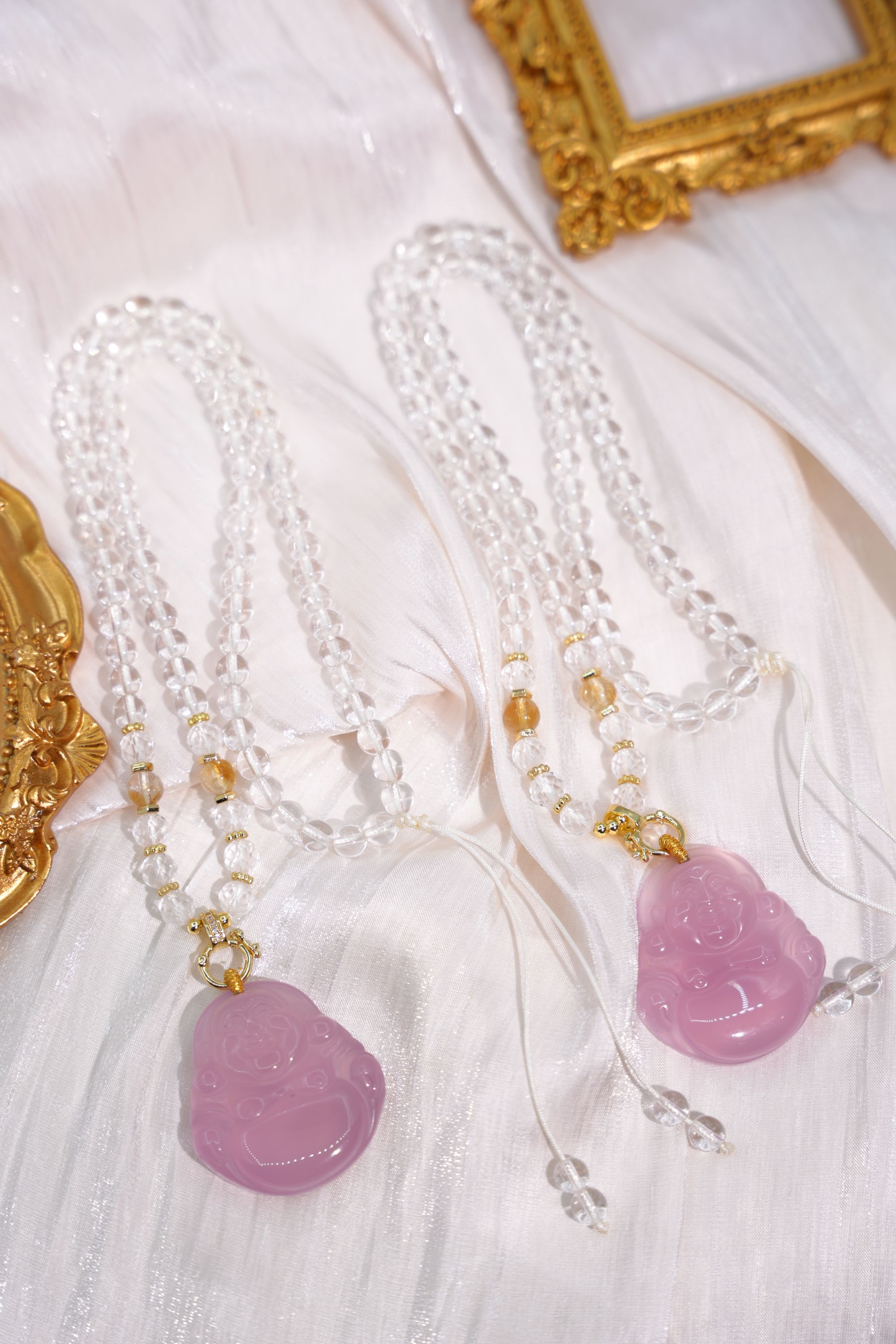 5+玛瑙佛公+白水晶项链多样性发一件YB1721901