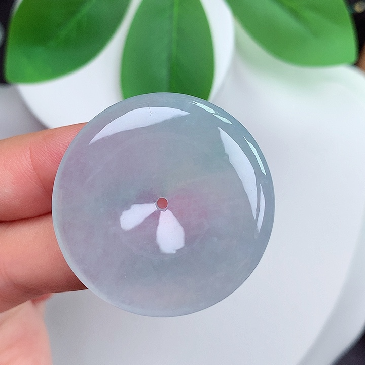 颈饰未镶嵌翡翠平安扣 35.3x5.7mm