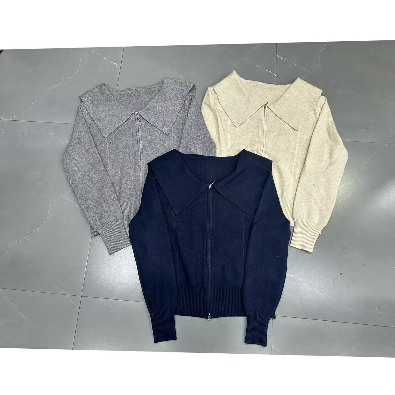 【新品】海军领毛衣开衫