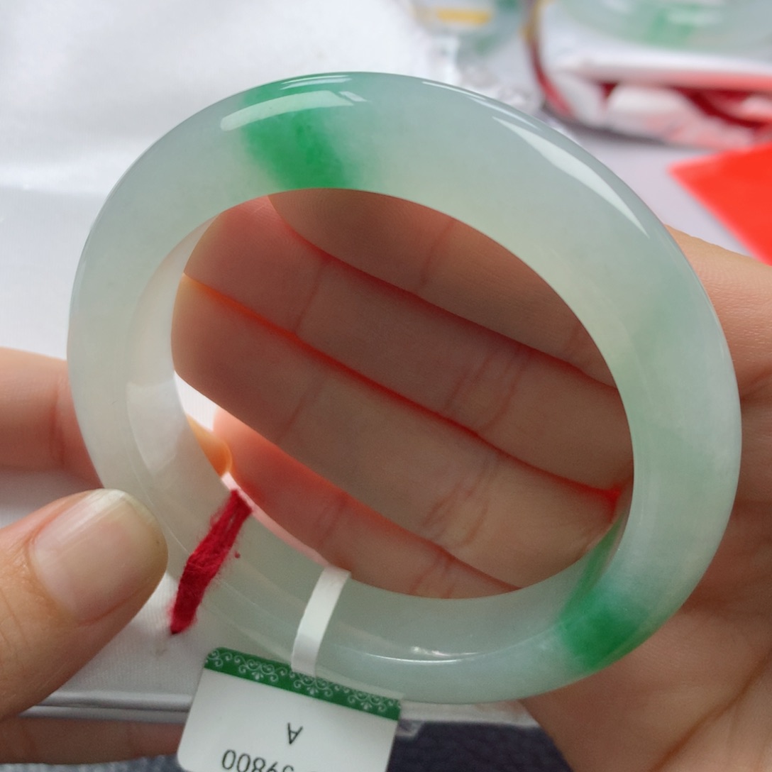 未镶嵌手镯翡翠缅甸天然翡翠A货56正