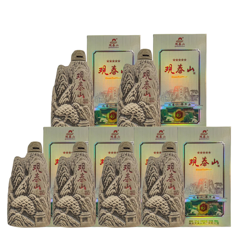 观泰山泰山地产白酒观泰山造型摆件浓香型白酒500