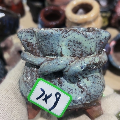 红陶粗陶花盆手工