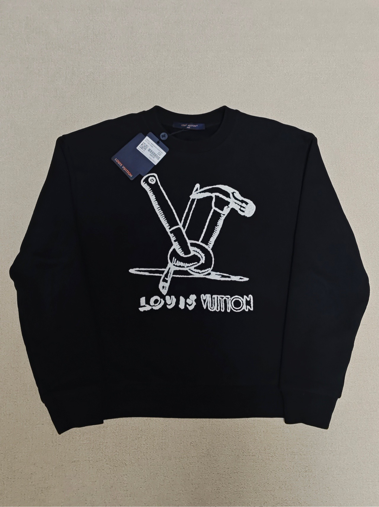 全新未使用 LouisVuitton/路易威登 S码 工具箱刺绣卫衣 全新