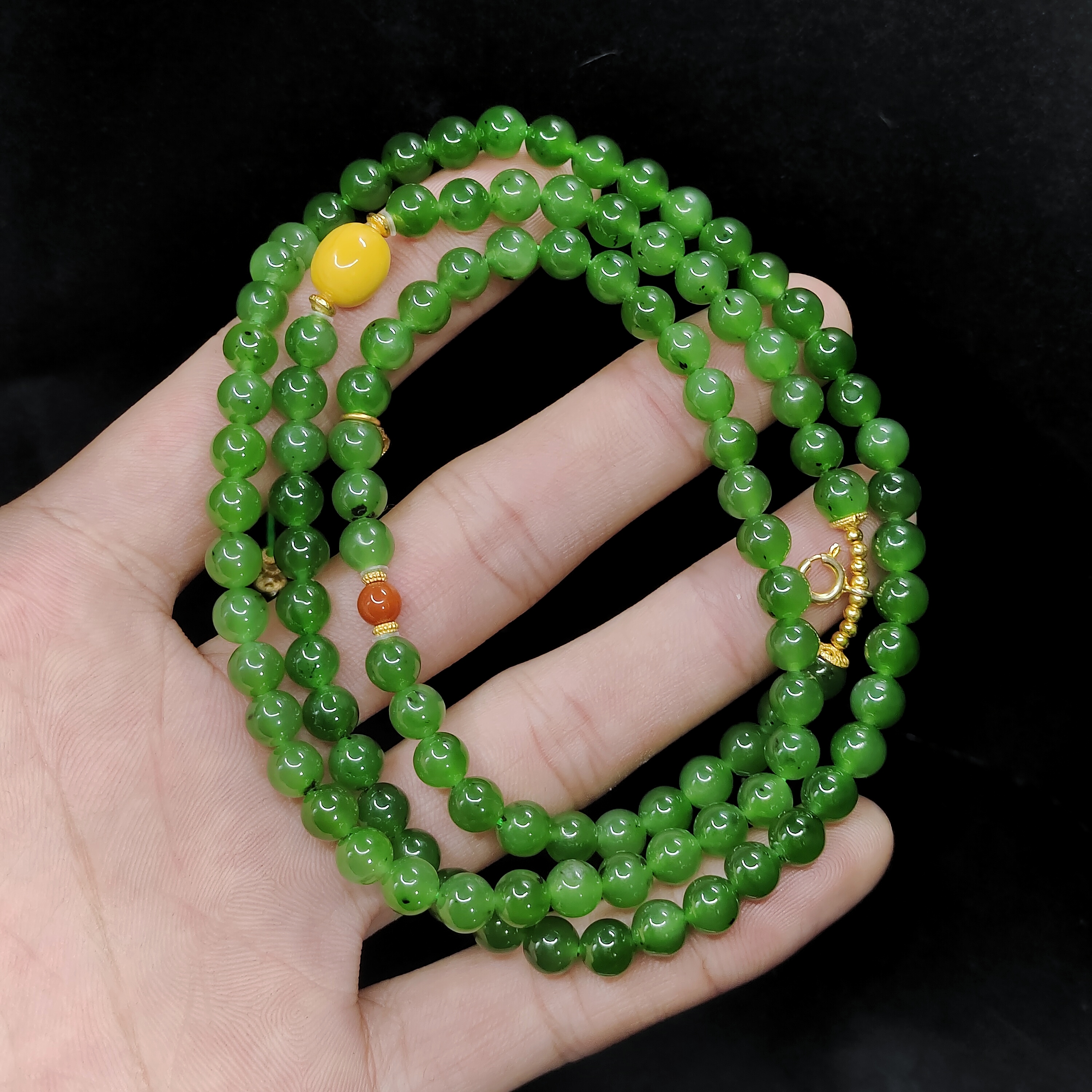 【老三珠宝】和田玉DIY女神链JL01【多样性发其一】约6mm