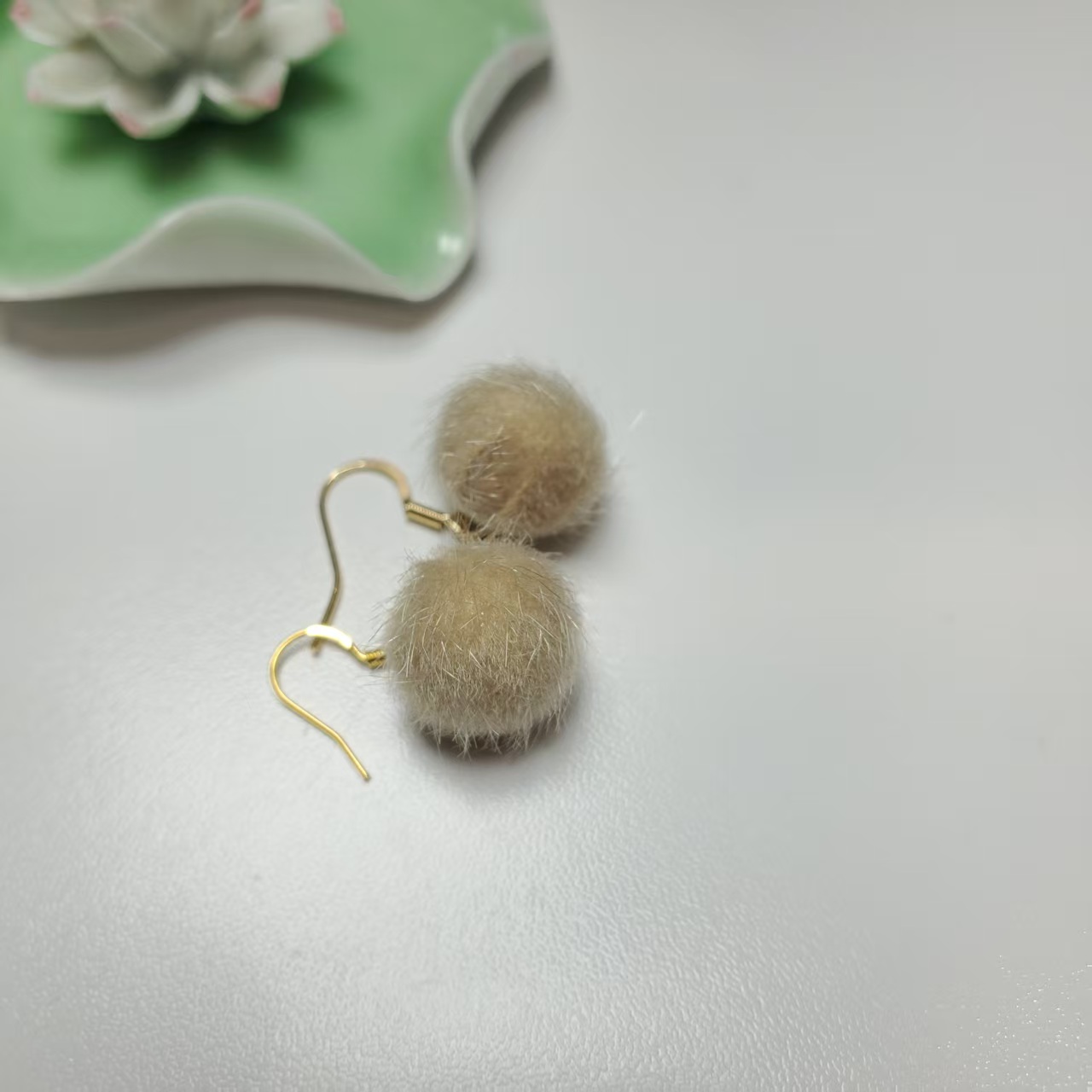 非金属布艺耳饰 P255【赵小姐】时尚百搭毛毛耳饰