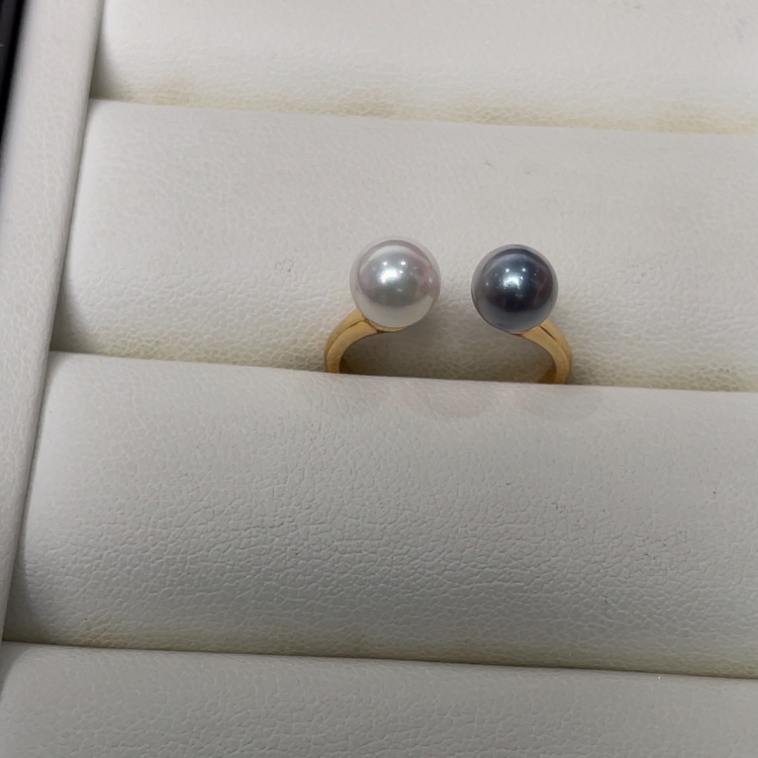 海水珍珠戒指银S925镶嵌