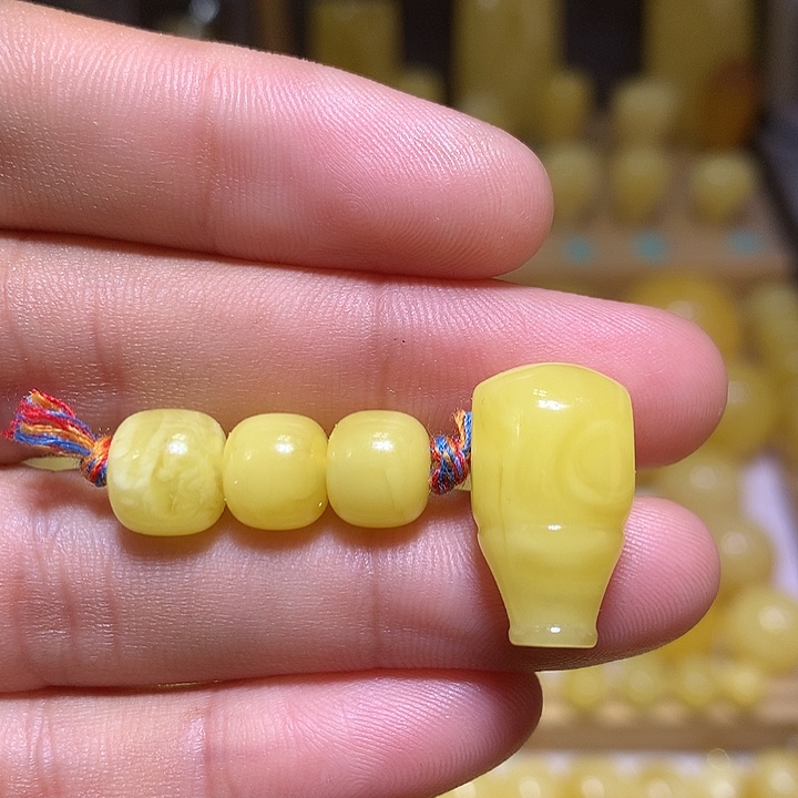 裸石蜜蜡未镶嵌天然俄料黄白花蜜蜡套装8.5-11