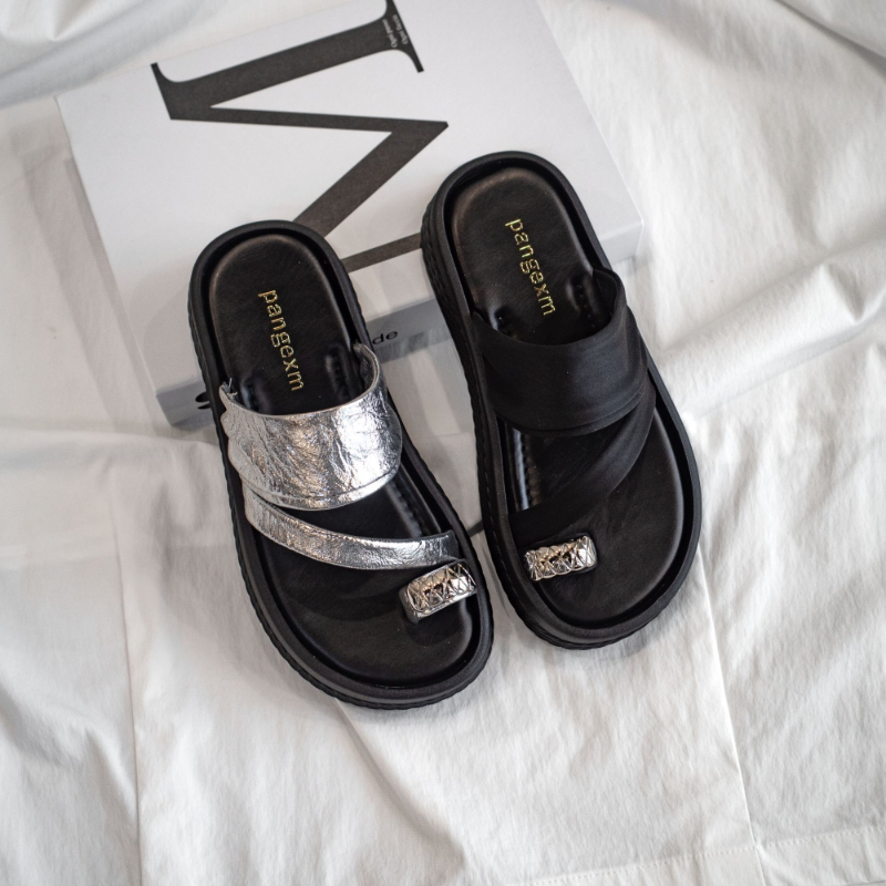 胖哥精选女鞋 定制休闲时尚平底百搭夏季拖鞋22121（3.5厘米左右）