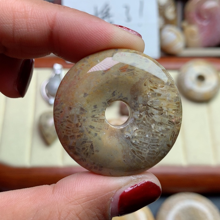 硅化珊瑚（珊瑚玉）颈饰未镶嵌