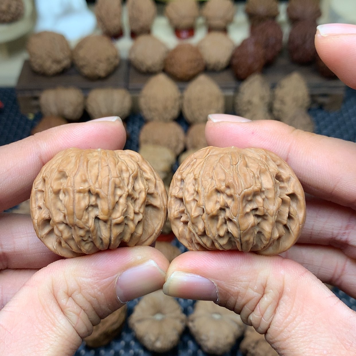 【闪购商品】文玩核桃把件全品山地磨盘狮子头39文玩核桃