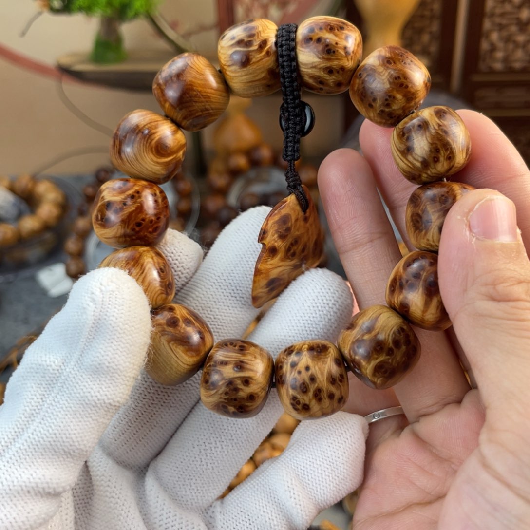 柏木手串/手链太行崖柏1.7老型瘤疤