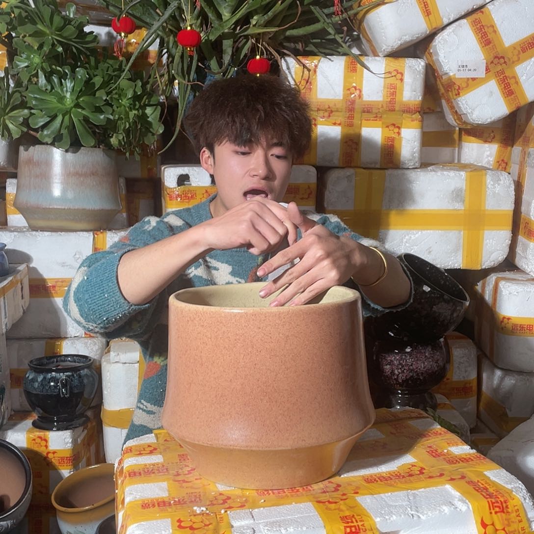 红陶宜兴紫砂花盆