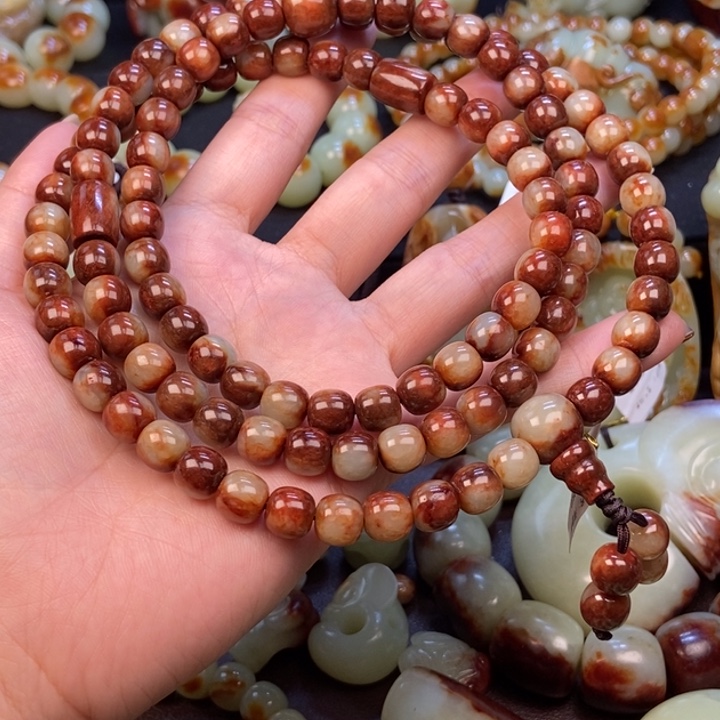 用***4岫岩河磨玉（透闪石质玉）未镶嵌手链