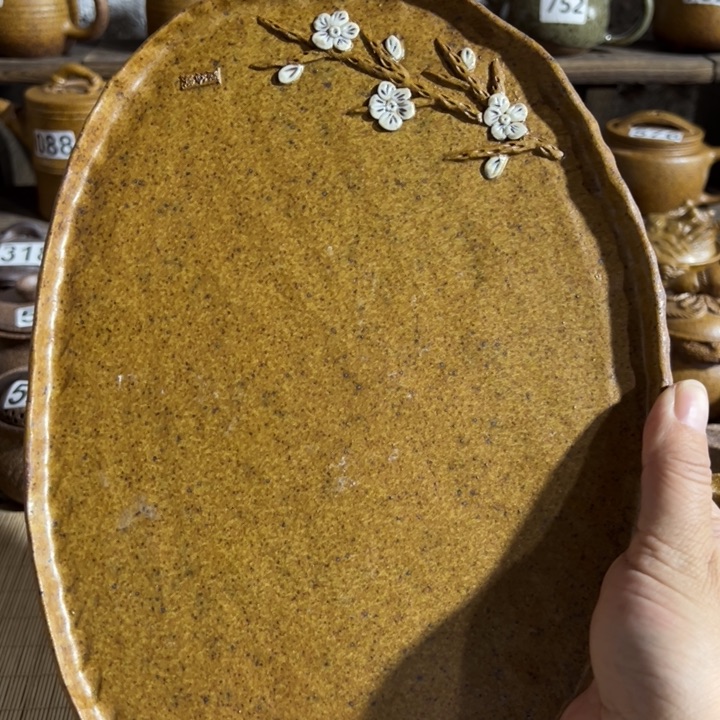 缸南*茶盘原谷烧高温粗瓷