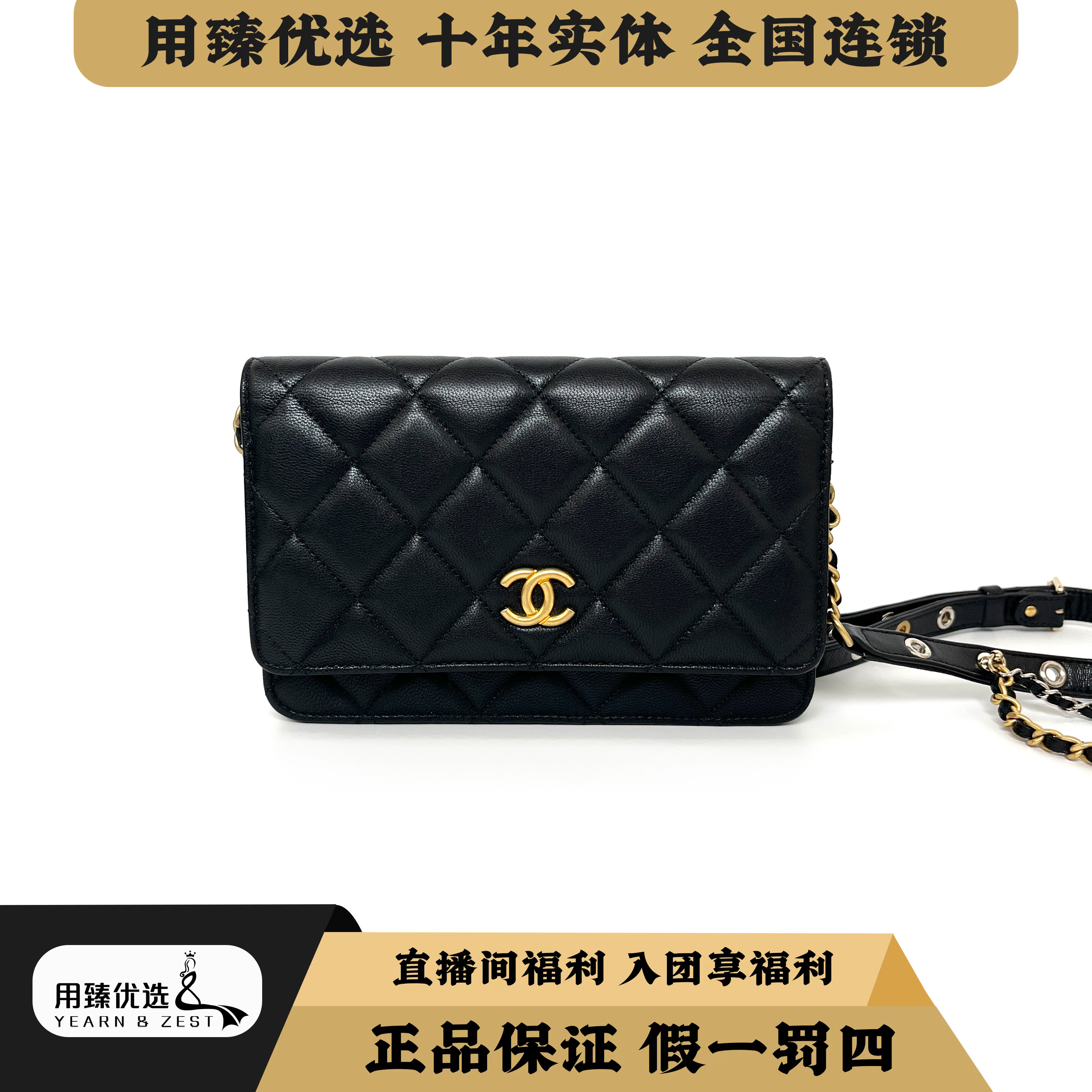 95新 Chanel/香奈儿 双链条woc包/AL8675956