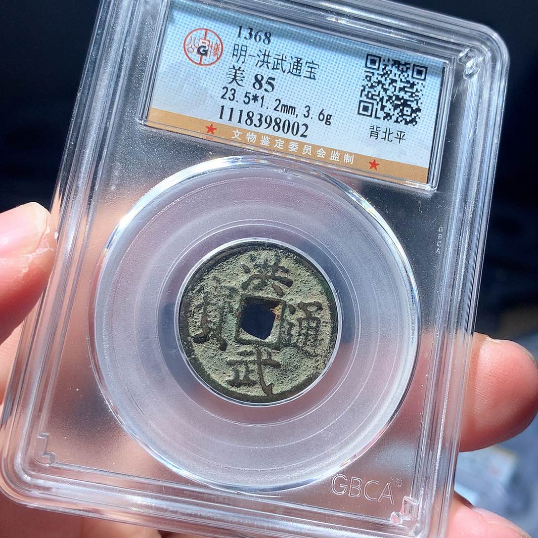 金属QY。洪武通宝85分8002