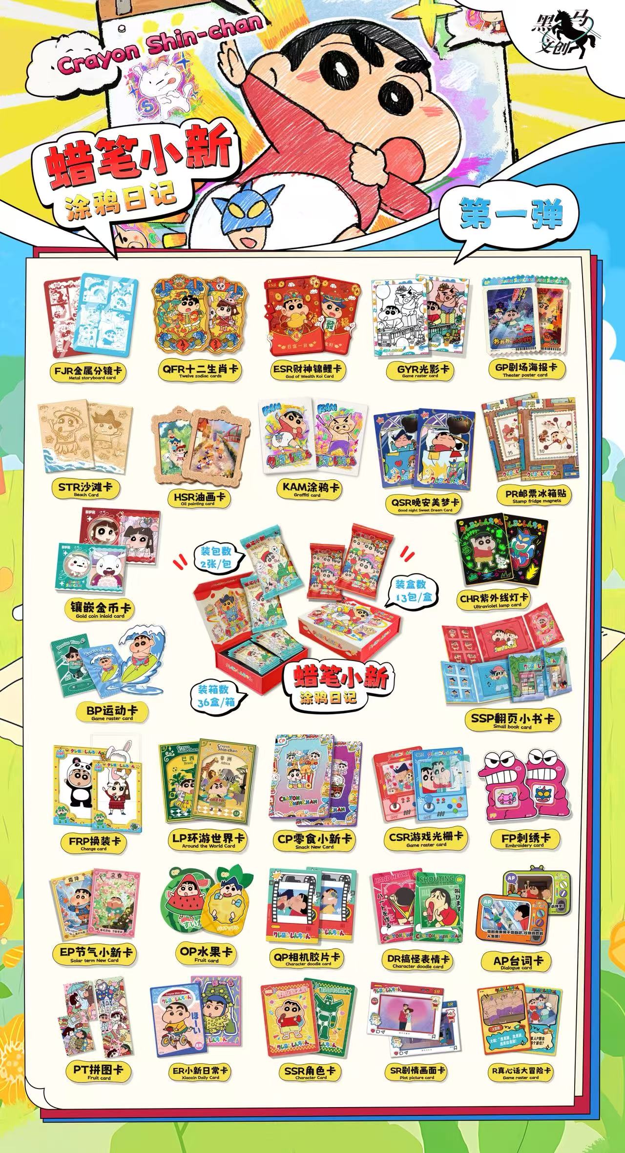 【拆盒】黑马文创蜡笔小新（默认代拆）