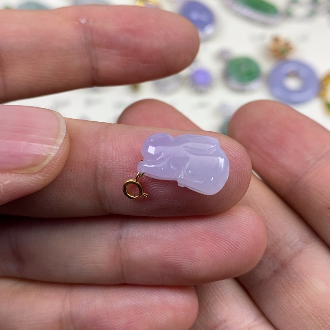 定制翡翠18K金镶嵌