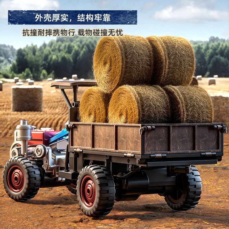 JJRC遥控拖拉机全比例遥控仿真卡车攀爬四驱越野遥控汽车玩具男孩