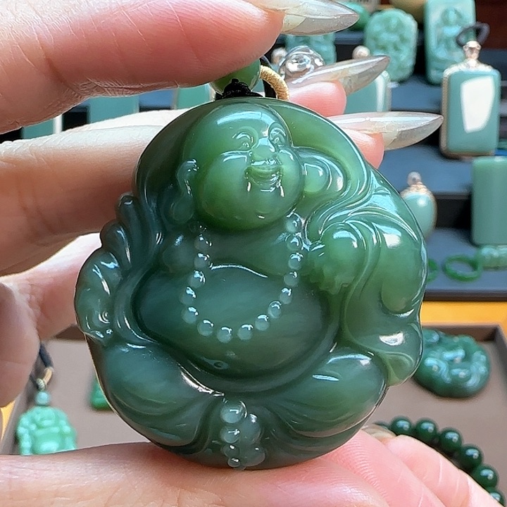 和田玉（碧玉）吊坠(不含链)未镶嵌