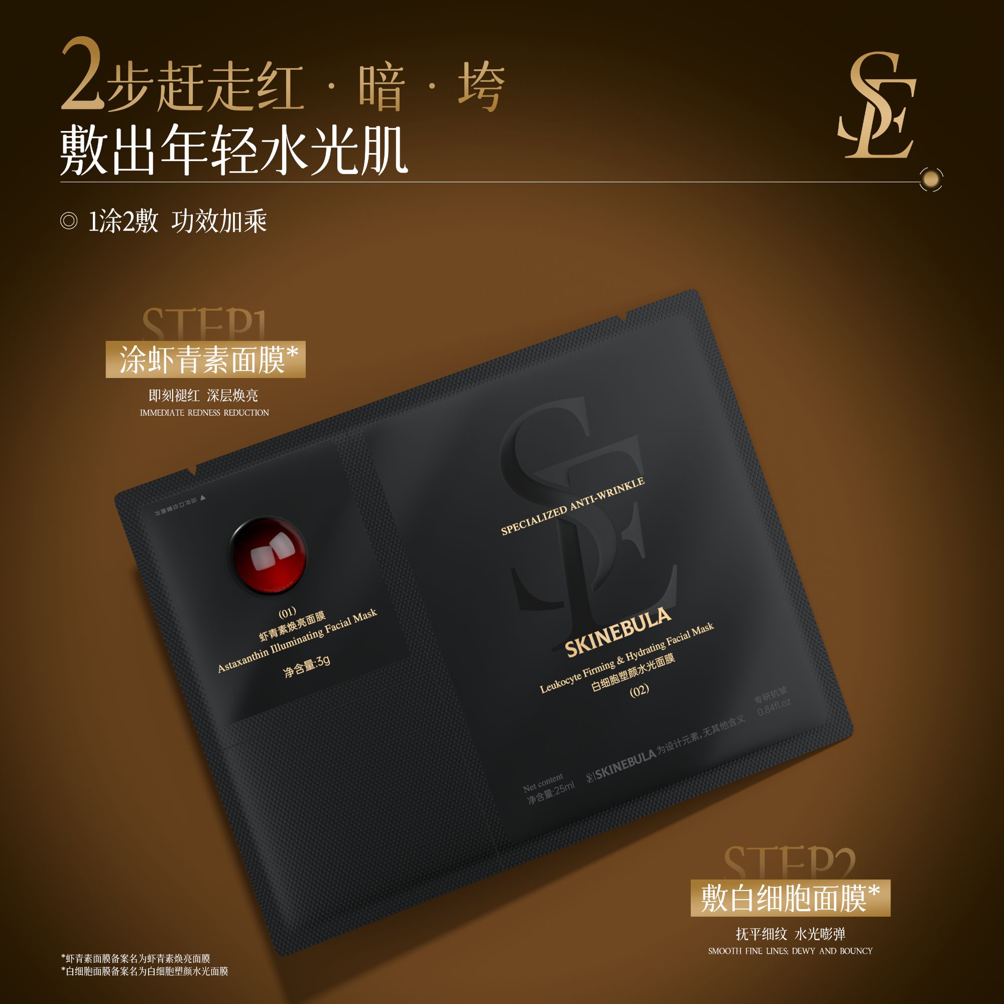 SKINEBULA肌妮雅 白细胞塑颜水光面膜组合/密集护理版