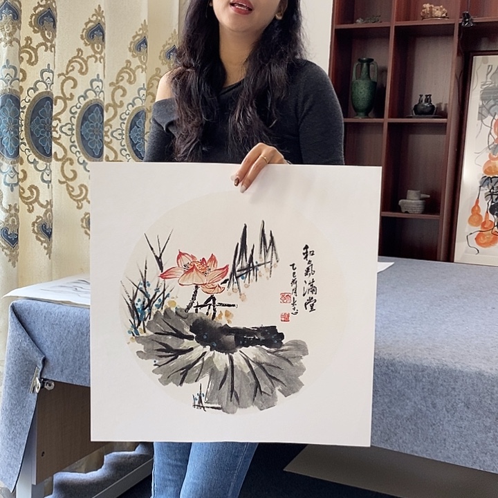 国画纯手绘国画写意作品41*41