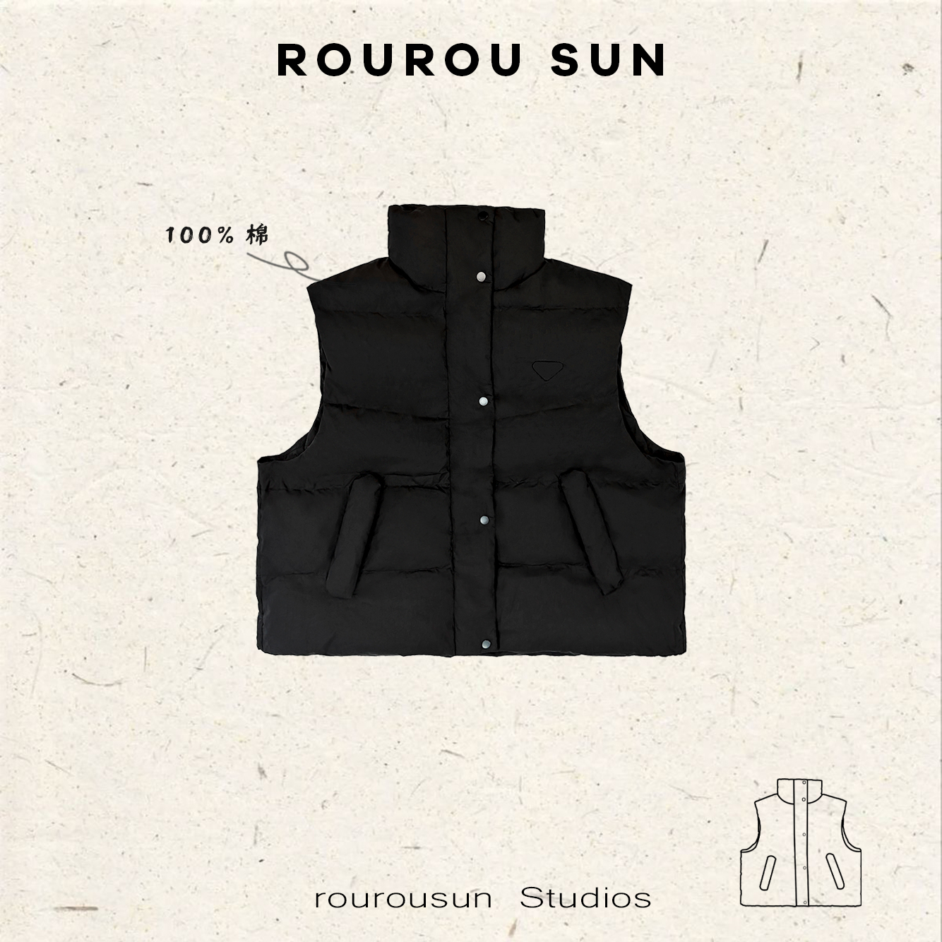 50218冬款女装立领百搭休闲保暖显瘦宽松棉衣马甲