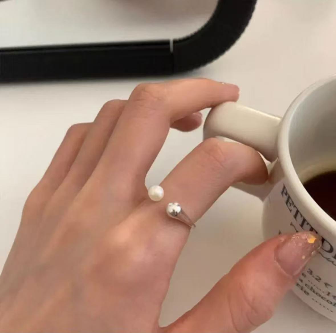 钛钢戒指 佳佳（GL23） 单珠子简约戒指