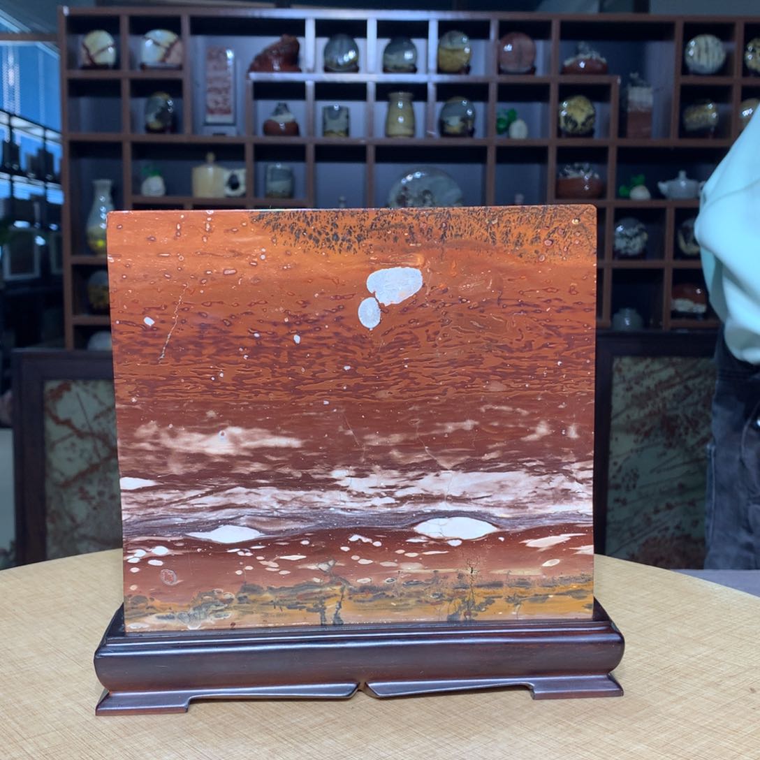 紫砂广西国画石，收藏观赏