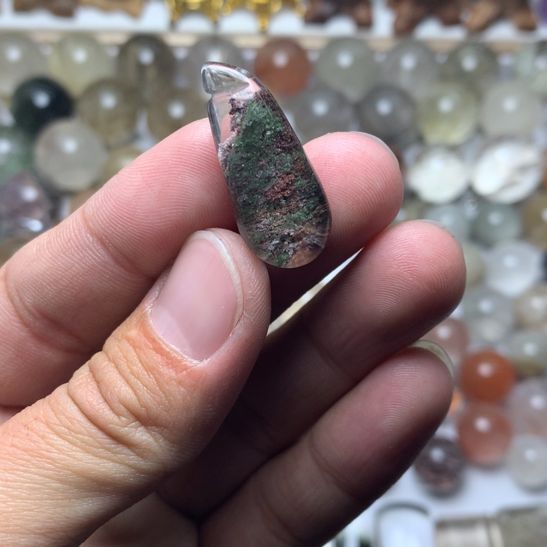 水晶珠宝半成品未镶嵌幽灵吊坠