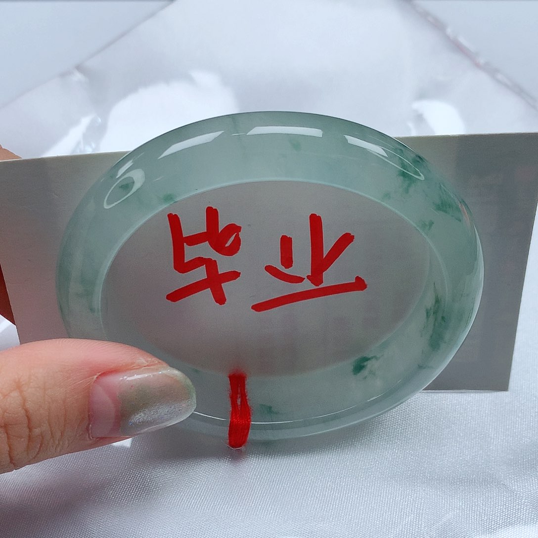 翡翠手镯未镶嵌55贵圈缅甸天然A货