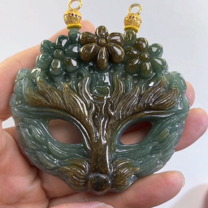 翡翠吊坠(赠链)未镶嵌代编织