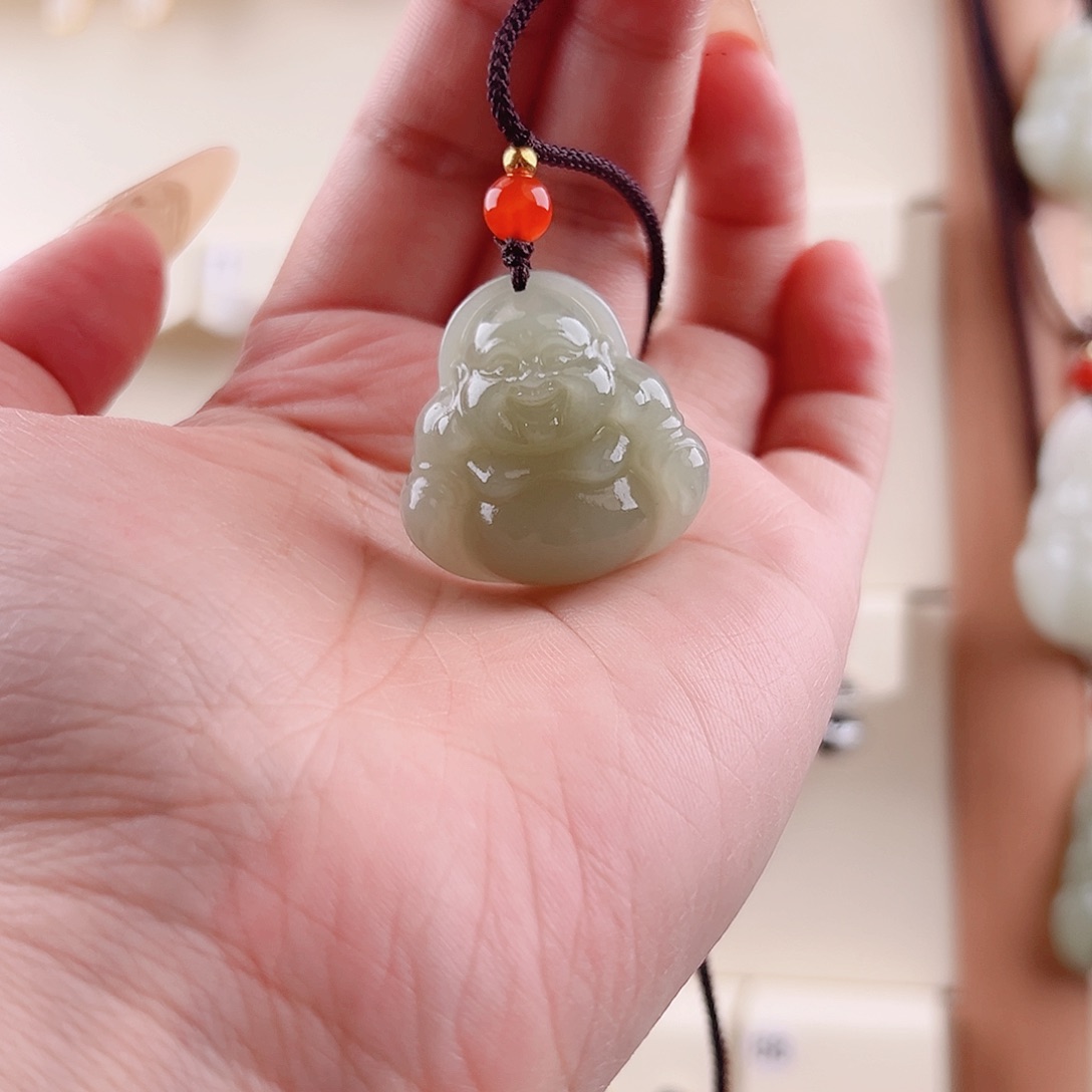 和田玉吊坠(不含链)未镶嵌坚*～