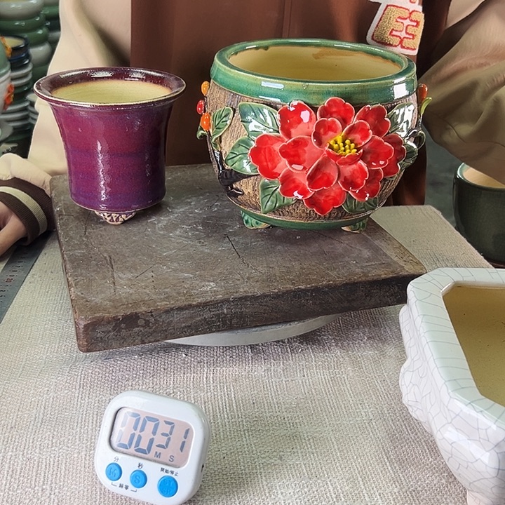 泳坤堂石湾花盆陶瓷