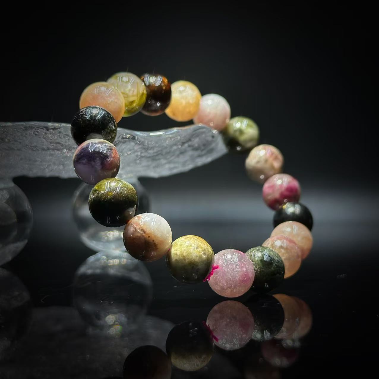 【缪老师严选】SJ1601 碧玺圆珠手链 多样性发其一