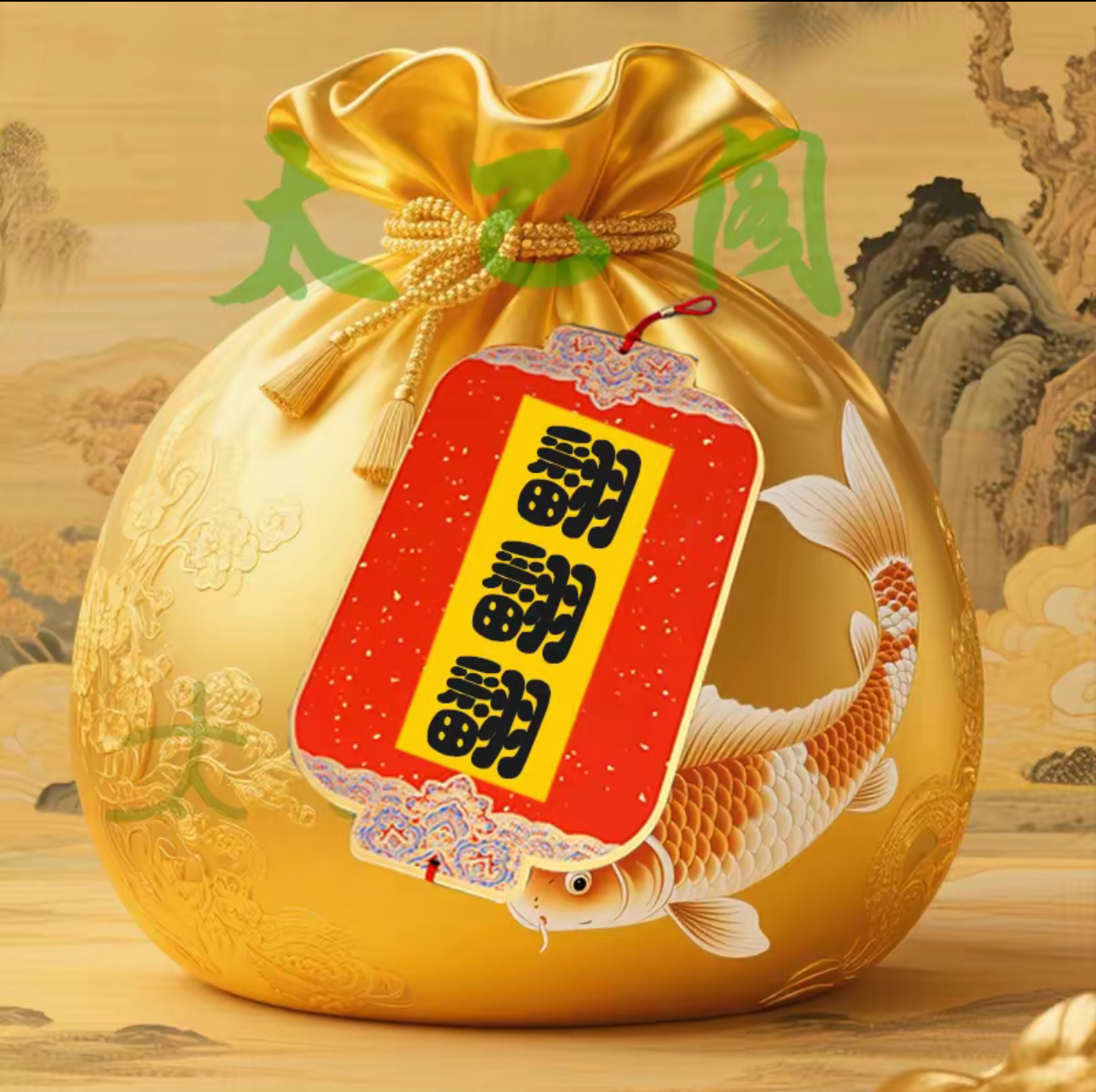 7号五路才神翻翻翻【紫微】生肖挂饰福袋手机贴