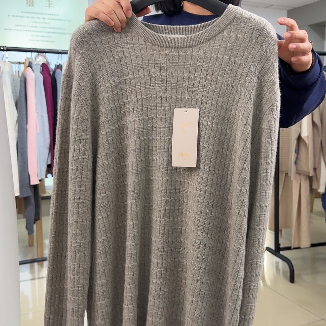 纯羊绒保暖男L码160斤左右080