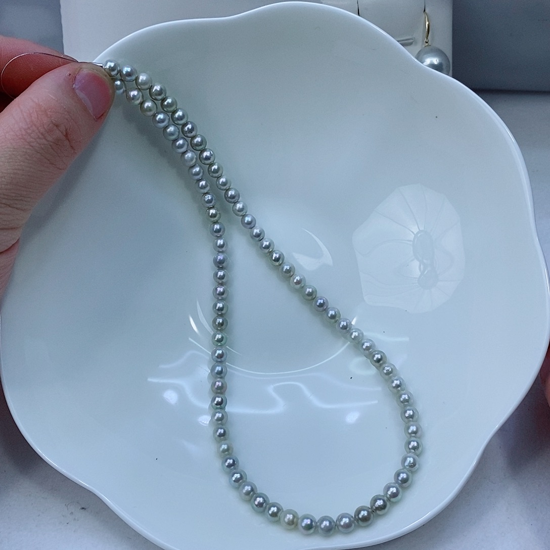 海水珍珠颈饰银S925镶嵌