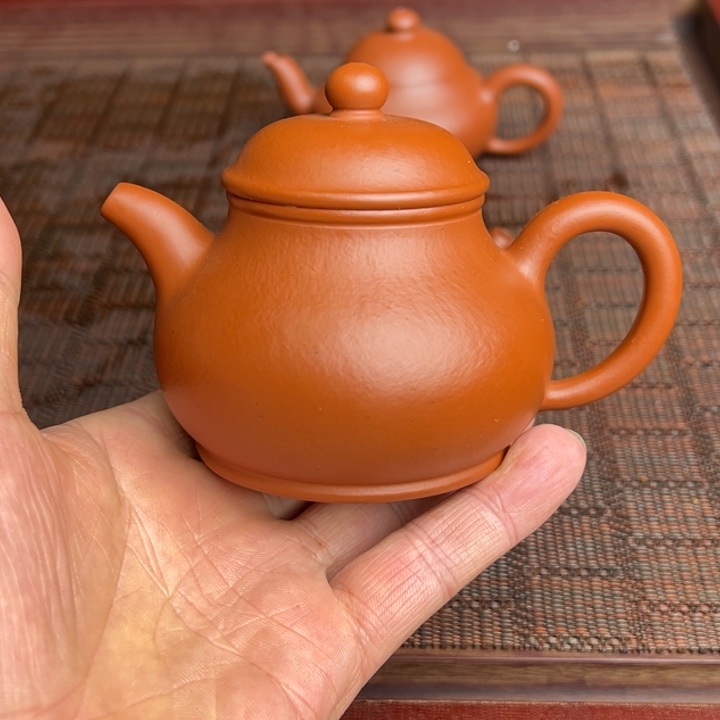紫砂茶壶赵庄朱泥、全手工