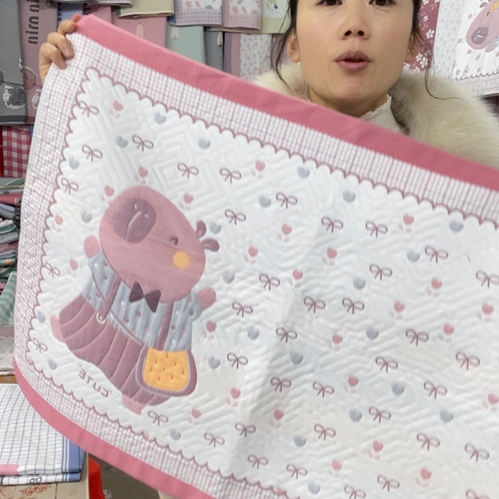 棉特价促销粉色快乐熊